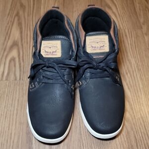 Levi's Black and Brown Sneakers With White Sole Size US 9.5 Mens